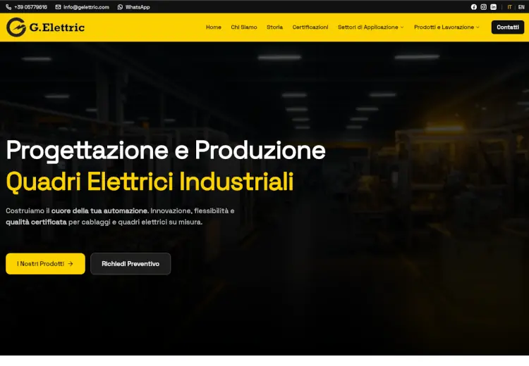 G.Elettric - Sito Web Aziendale per Impresa Elettrica